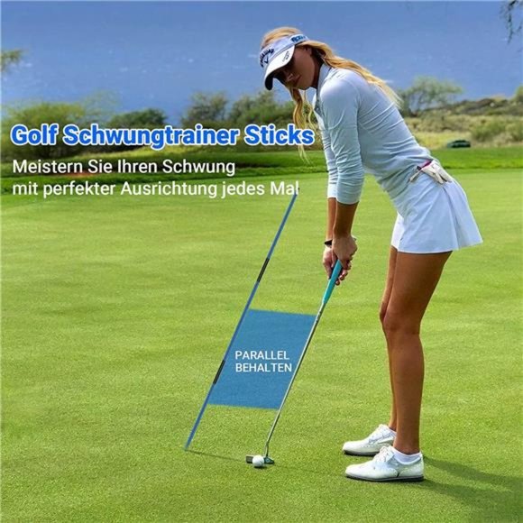 Golf Alignment Training Sticks, 48 Inch Foldable Swing Aiming Trainer, 2 Pack - Picture 4 of 6